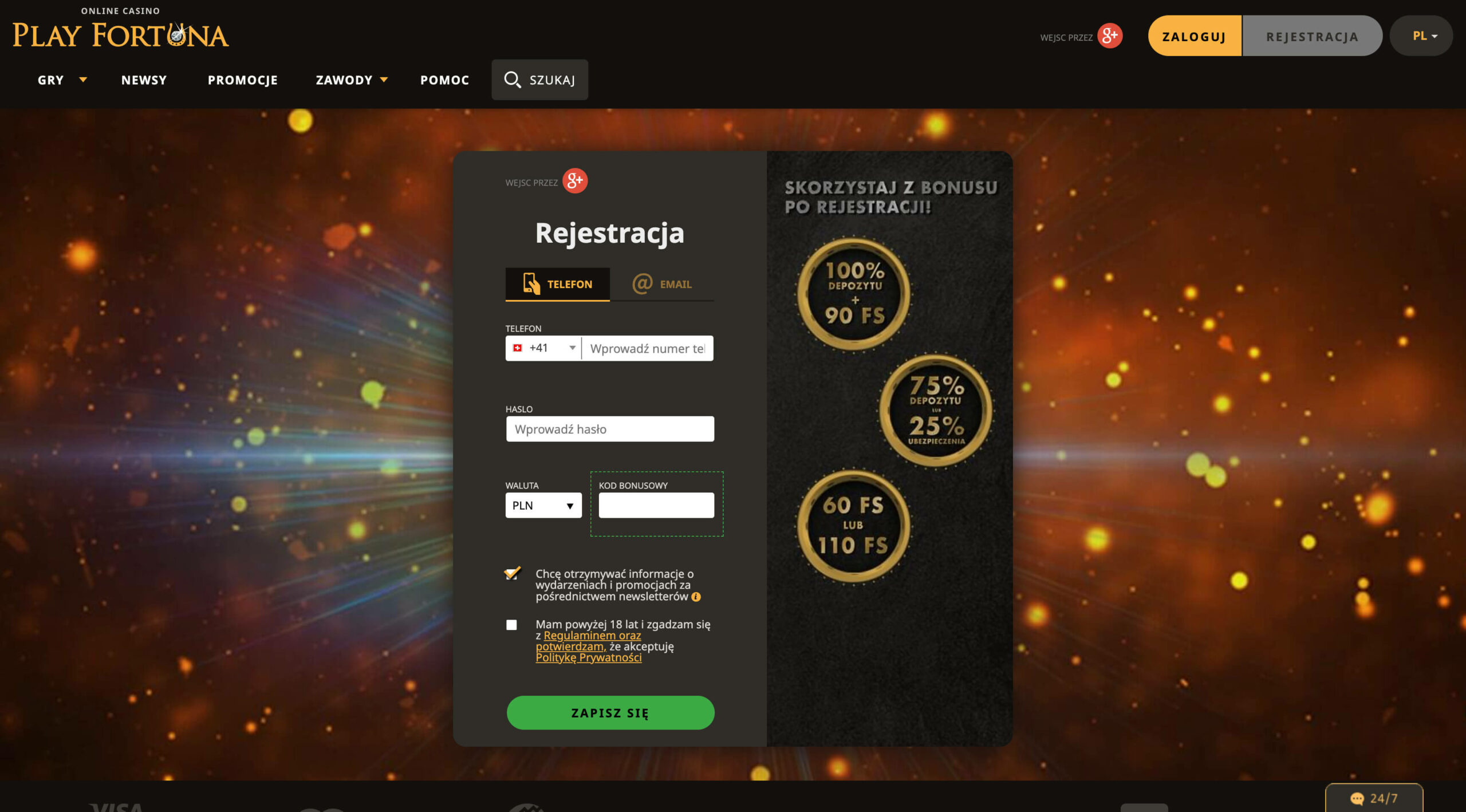 Play Fortuna Casino PL