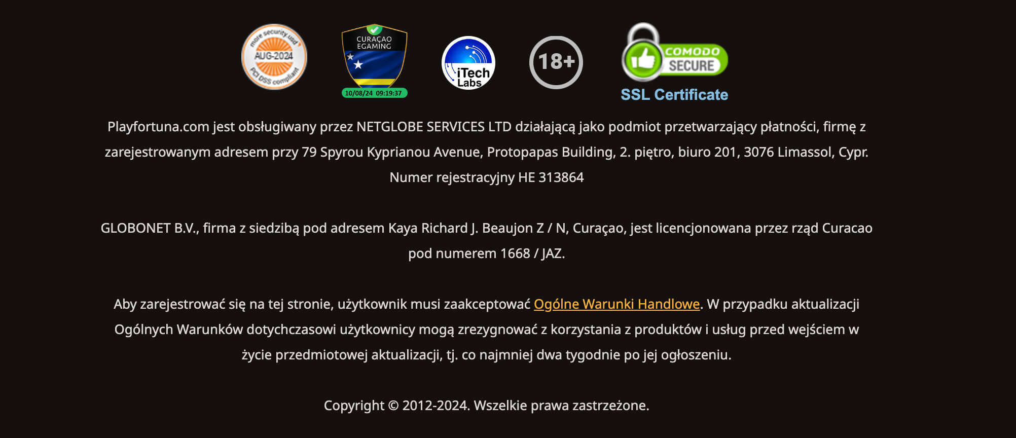 Bezpieczeństwo graczy Play Fortuna Casino PL