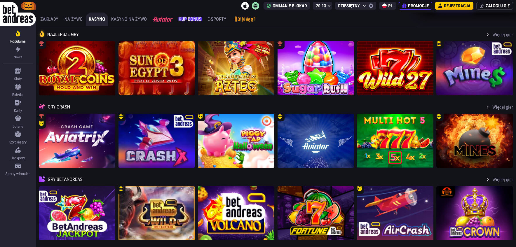 Bonusy i promocje Bet Andreas Casino